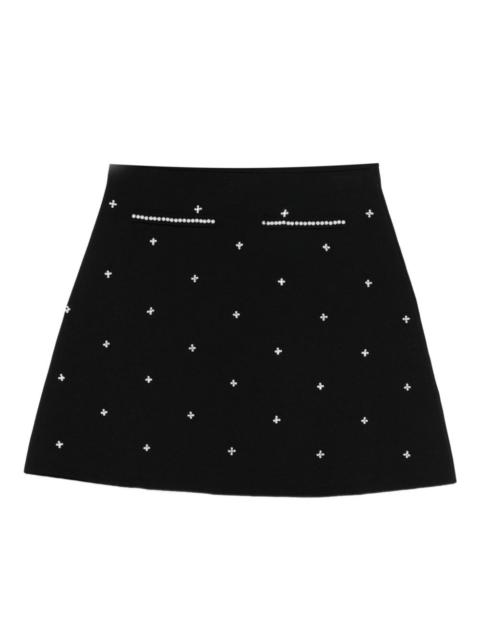 Sandro strassé-embellishment mini skirt