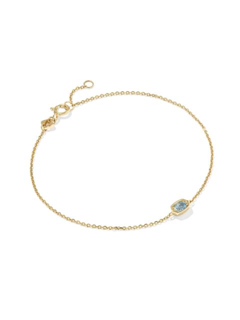 KENDRA SCOTT Marisa 14k Yellow Gold March Oval Solitaire Bracelet