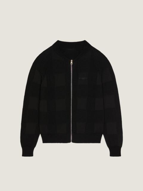 Givenchy ZIPPED CARDIGAN IN COTTON EMBROIDERED GIVENCHY PARIS