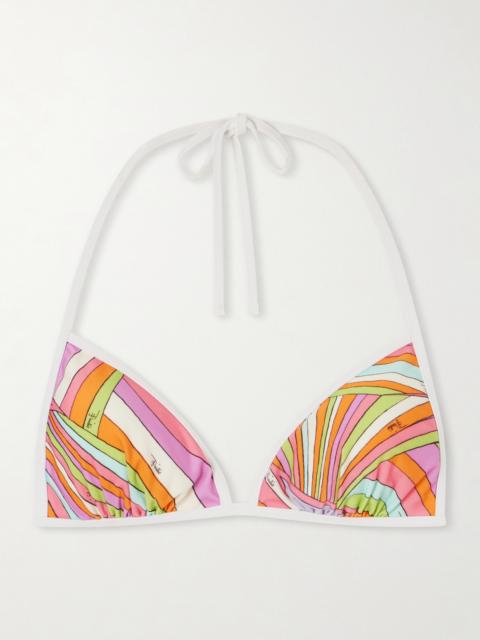 PUCCI Printed Triangle Bikini Top