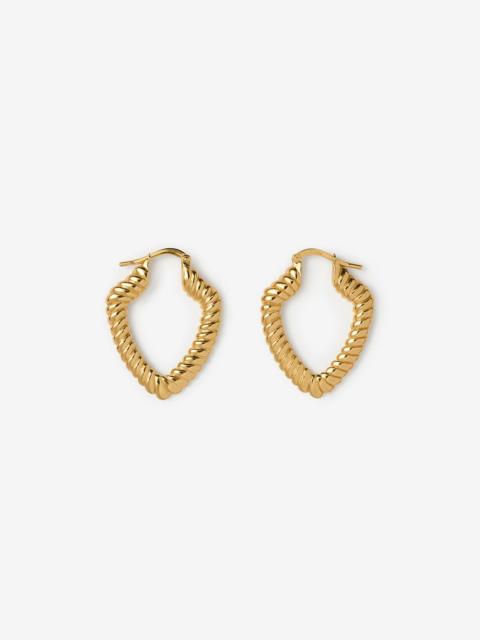 Burberry Small Shield Twisted Hoop Earrings​