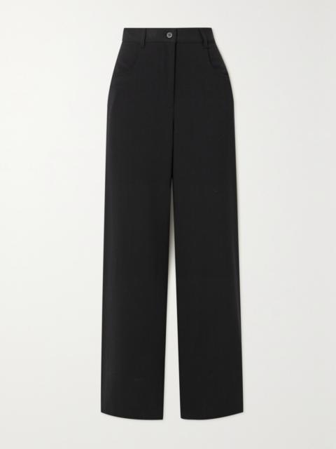 MATTEAU + Net Sustain Wool-blend Crepe Straight-leg Pants