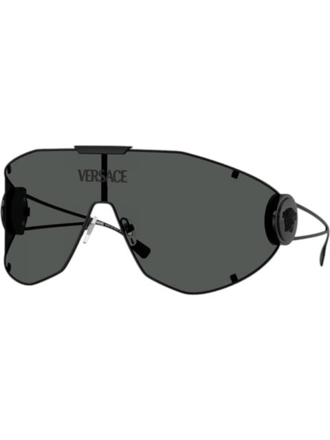 VERSACE Versace Shield Sunglasses Gray Black (VE2268 143387)