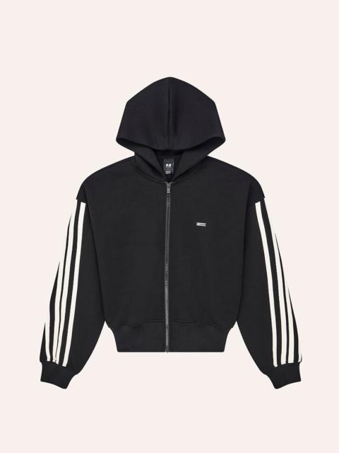P.E NATION FLIP SIDE ZIP THRU HOODIE IN BLACK