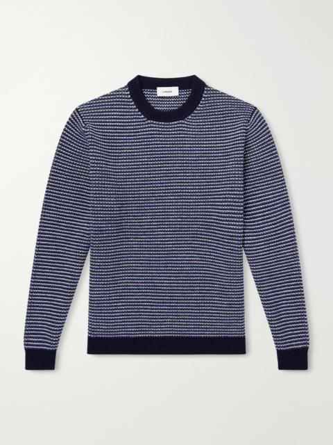 LARDINI Striped Wool and Cashmere-Blend Sweater