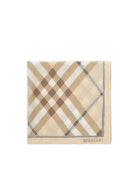 Burberry watercolour Check silk scarf