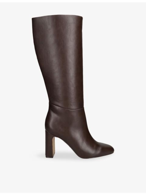 STEVE MADDEN Speedway GC2 Heeled Leather Knee-High Boots