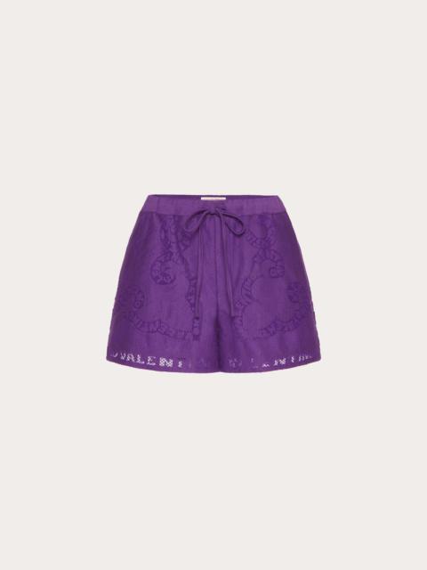 COTTON GUIPURE LACE SHORTS