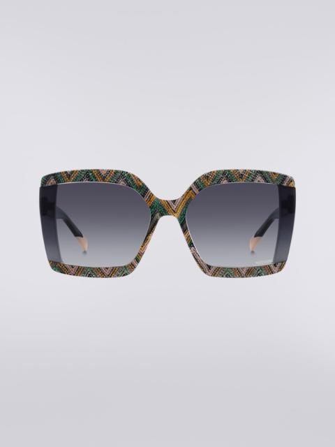 Missoni Square sunglasses with fabric inserts