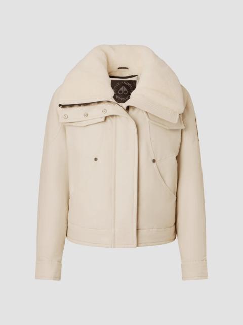 MOOSE KNUCKLES Women's Originals Aurora Trucker Jacket - Alabaster