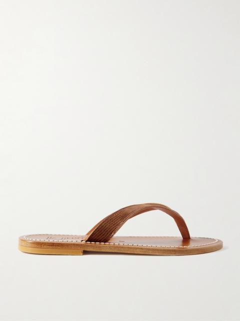 K.JACQUES Torino Lizard-effect Leather Sandals