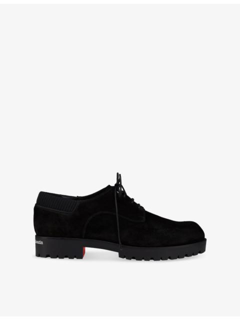 Christian Louboutin Cavafield Suede Derby Shoes