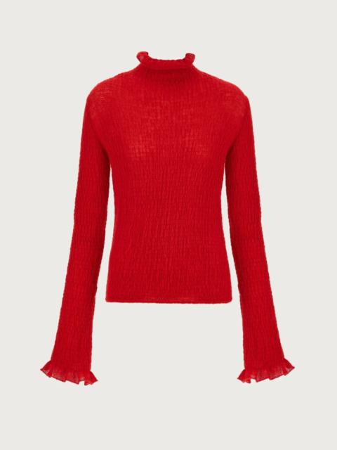 FERRAGAMO ROUCHED TURTLENECK