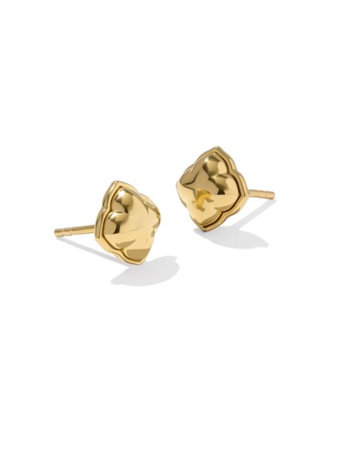 KENDRA SCOTT Dira 18k Gold Vermeil Small Metal Stud Earrings