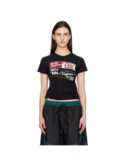 VAQUERA Black Bumper Sticker T-shirt