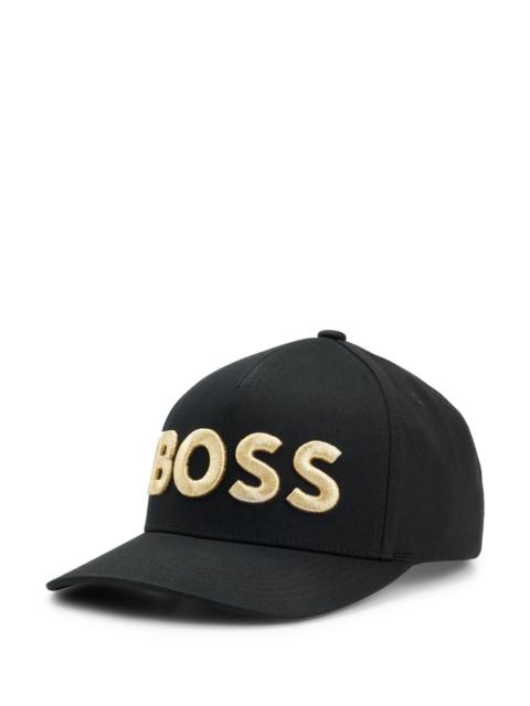 BOSS COTTON-TWILL CAP WITH 3D EMBROIDERED LOGO