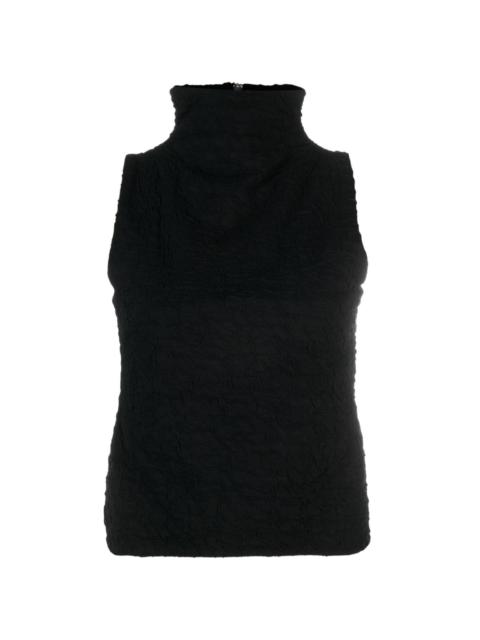 thom/krom crinkled-finish tank top