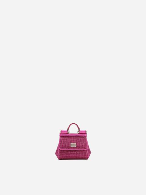 Dolce & Gabbana Dauphine Calfskin Mini Bag With Rhinestone