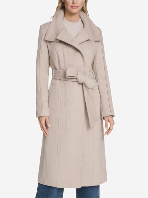 COLE HAAN Women's Slick Wool Belted Coat