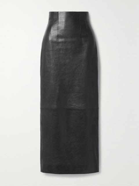 KHAITE Loxley Leather Maxi Skirt