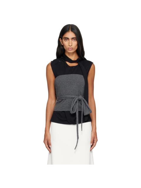 LE17SEPTEMBRE Gray Refined Wrap Tube Top
