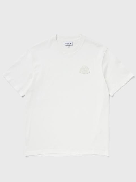 LACOSTE Embroidered Shield Accent Heavy Jersey Tee