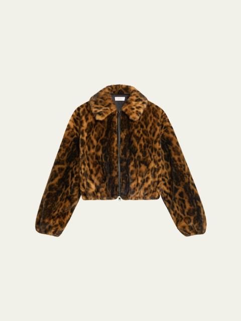 A.L.C. Esme Leopard Faux Fur Jacket