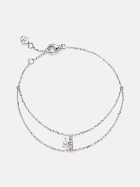 REPOSSI Letters 18kt white gold bracelet with diamonds
