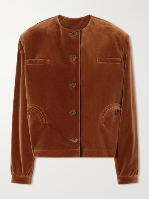 BLAZÉ MILANO Jealousy Gliss Cotton-velvet Jacket