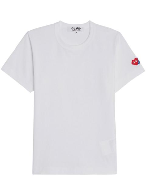 Comme des Garçons PLAY x Invader logo-patch cotton T-shirt