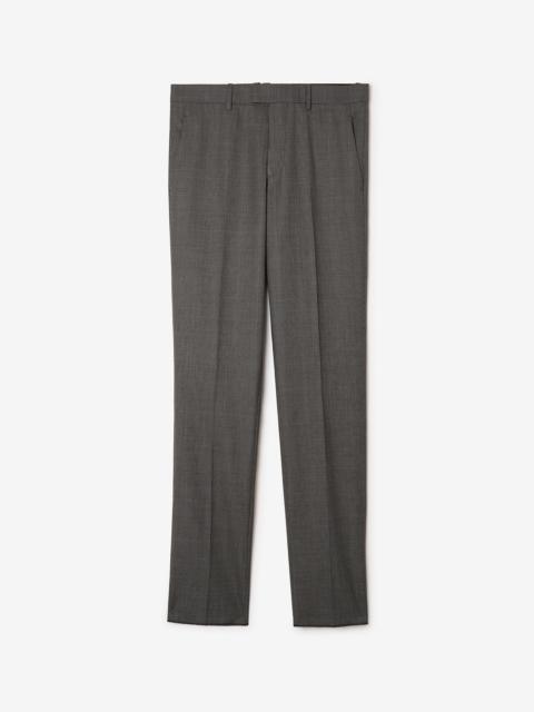Burberry Check Wool Cashmere Bond Tailored Trousers
