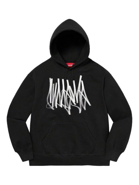Supreme tag-graphic hoodie