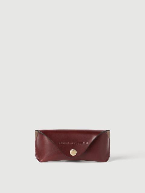 Brunello Cucinelli Burnished calfskin glasses case