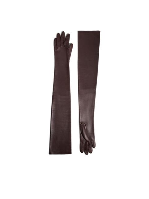 KHAITE leather long gloves