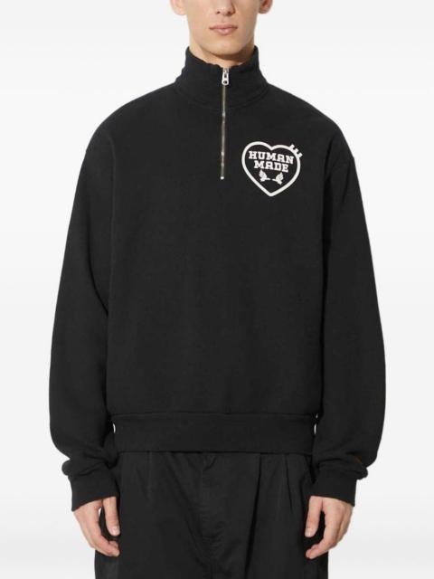 Human Made 인간의 만든 군 Half-Zip 스웨터