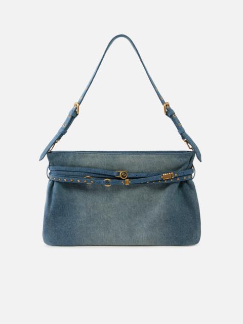 PINKO BELT BAG BIG LARGE SHOULDER BAG IN DENIM