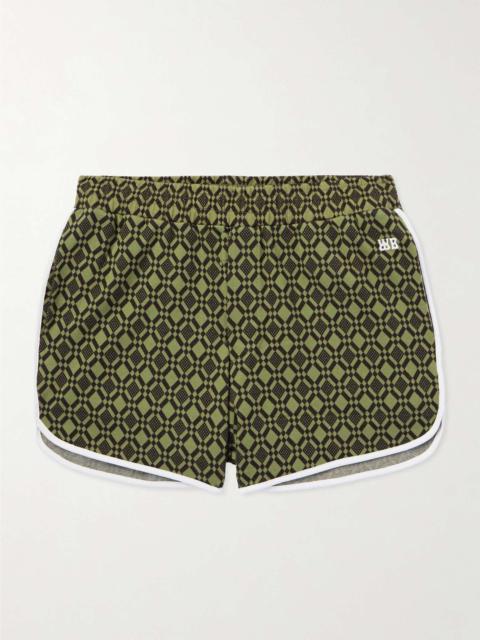 WALES BONNER The Selassie Straight-Leg Jacquard-Knit Stretch Organic Cotton Shorts