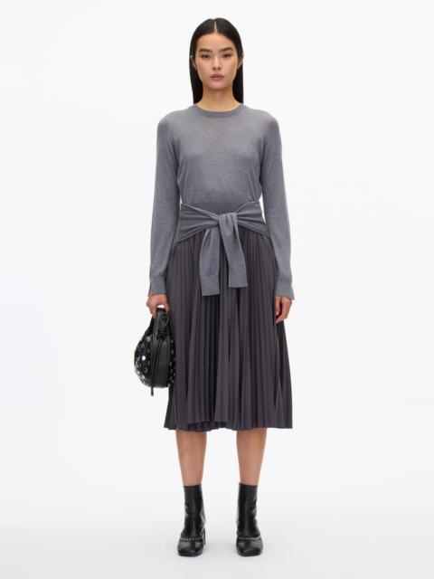 3.1 Phillip Lim Combo Pleated Dress with Tie Waist