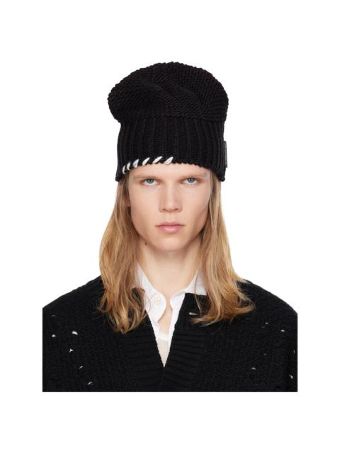 Andersson Bell Black Milano Wool Beanie | REVERSIBLE