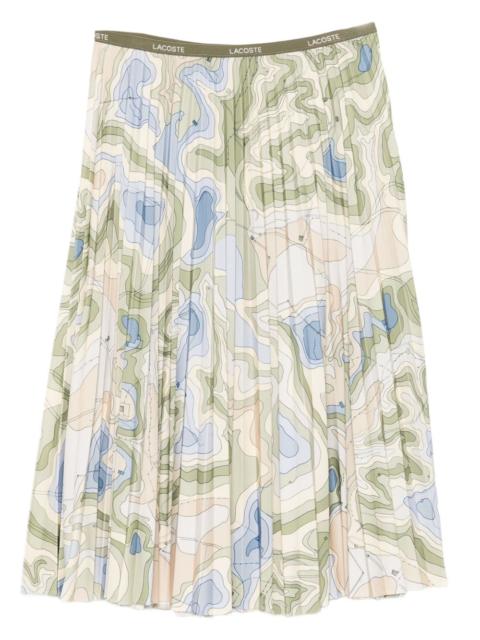 LACOSTE all-over print pleated skirt