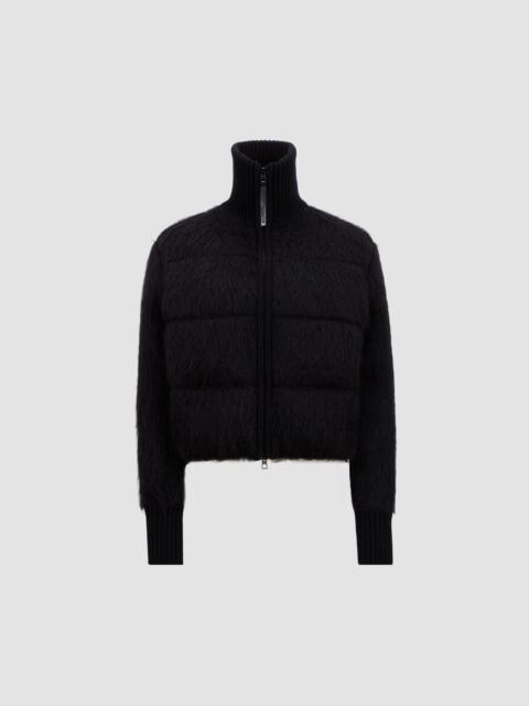Moncler Padded Wool & Mohair Zip-Up Cardigan