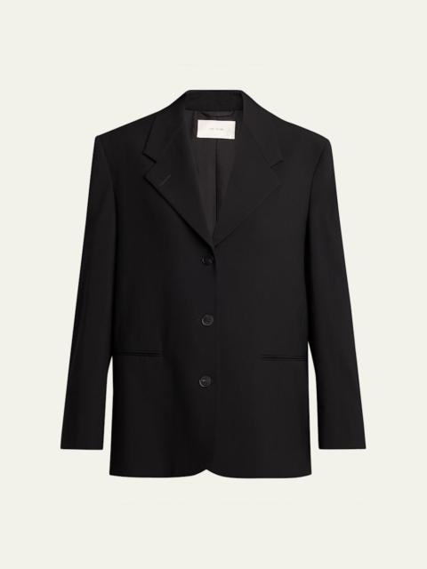 The Row Selim Single-Breasted Oversized Blazer Jacket