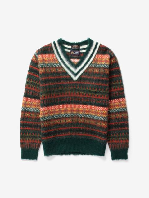 BEAMS PLUS Cricket Fair Isle V-Neck x Gim