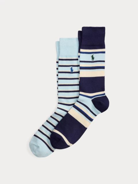 Polo Ralph Lauren Striped Cotton-Blend Trouser Sock 2-Pack