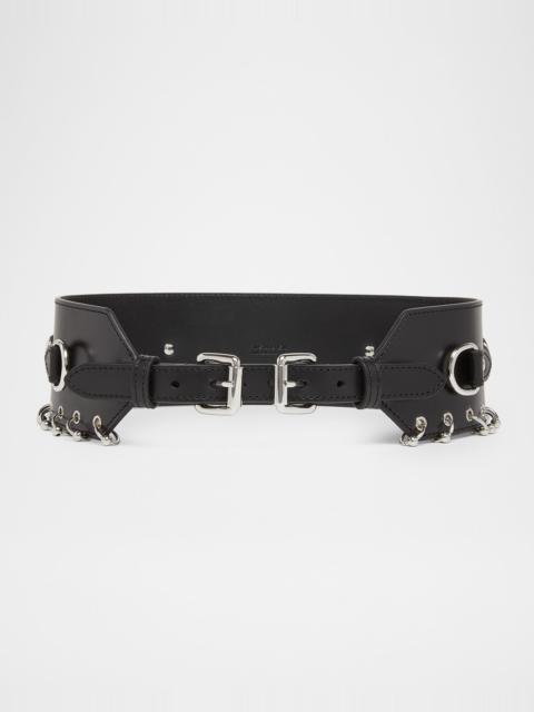 Isabel Marant Brighton Wide Leather Belt with Rings