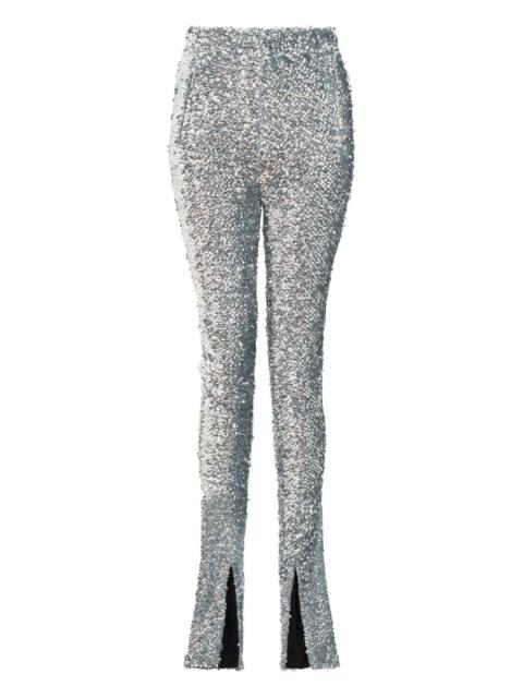 16ARLINGTON sequin split trousers