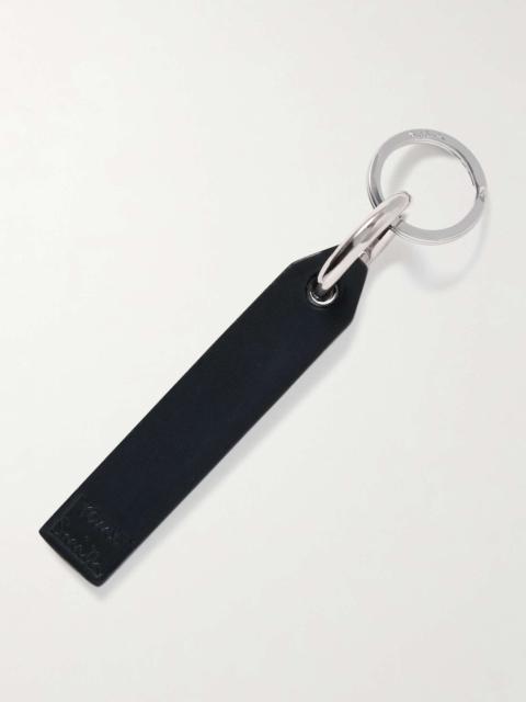 Logo-Embossed Leather Keychain