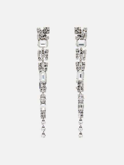 Crystal-embellished clip-on earrings