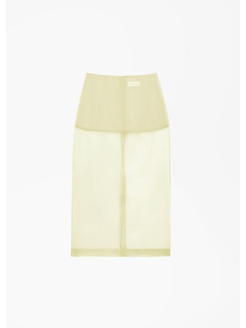 The Frankie Shop Peri Sheer Midi Skirt - Pale Yellow