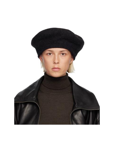 Lemaire Black Oversized Beret
